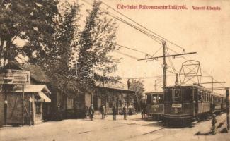 Budapest XVI. Rákosszentmihály, HÉV (Helyiérdekű Vasút) állomás, vasútállomás, létra, vasutasok (EK)