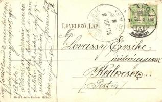 1911 Makó, Hollósy Kornélia színház. Gaál László kiadása (EK)