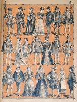 cca 1900 Die Bühne. Színházi kellék forgalmazó cég nagyméretű kosztüm katalógusa.  Hátsó borító nélk...