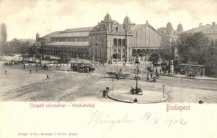 1902 Budapest VI. Nyugati pályaudvar, vasútállomás, villamos (EK)