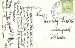 1911 Dunaföldvár, Dunai kikötő, gőzhajók, csónakok, Somló Manó kiadása + Ménesmajor M.Á.V