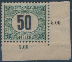 1905 Zöldportó IV. ívsarki 50f (7.000)