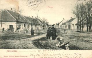 1906 Jánosháza, Fő utca, Steiner Ignácz üzlete és saját kiadása (EK)