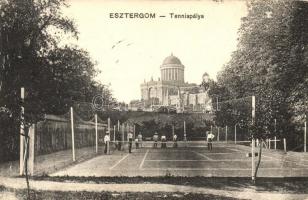 1910 Esztergom, Tenisz (Tennis) pálya. W.L. Bp. 3169. Párisi Áruház kiadása (EK)