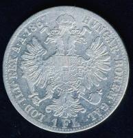 Ausztria/magyar verdejel 1867B 1Fl Ag T:3/3-