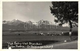 1937 Nagyszalók, Grossschlagendorf, Velky Slavkov (Magas Tátra, Vysoké Tatry);  látkép / general view. photo (EK)