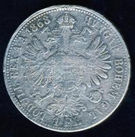 Ausztria 1868A 1Fl Ag T:3/3- ph