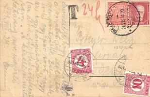 1931 Eperjes, Presov; Masaryk utca / Ciast Masarykovej ulici / street view. leporellocard  (EK)