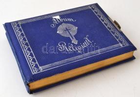 cca 1900-1960 80 db szentkép dekoratív egészvászon szentkép tartó albumban. Csipke lithok és moderne...