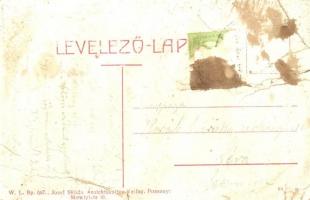 Pozsony, Pressburg, Bratislava; Dunai részlet a várral, gőzhajó. W. L. Bp. 667. Kiadja Josef Skoda /...