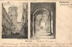 1905 Pozsony, Pressburg, Bratislava; Partien aus der Schlossruine / Várromok / castle ruins (fa)