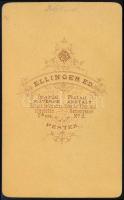 cca 1870 Felekyné Munkácsy Flóra (1836-1906) színésznő , keményhátú fotó Ellinger műterméből, 10,5×6...