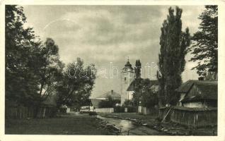 Nagyszalók, Grossschlagendorf, Velky Slavkov (Magas Tátra, Vysoké Tatry); utcakép, templom / street view, church (EB)