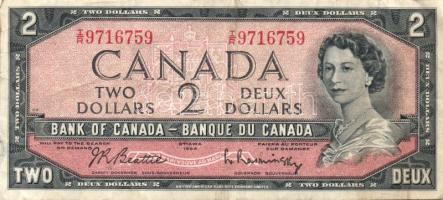 Kanada 1954. 2$ + 1967. 1$ T:III