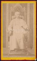 cca 1880 XIII. Leó pápa (1810-1903) pápa, keményhátú fotó, 10,5×6,5 cm