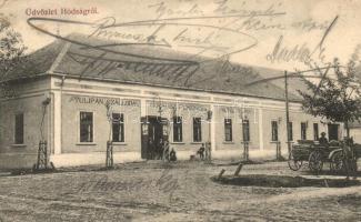 1906 Hódság, Odzaci, Hanfhausen; Krausz Ferenc Tulipán szállodája és saját kiadása. Felvette Wissinger R. / hotel  (EK)