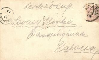 1899 Apatin, Duna parti részlet kerékpárosokkal és csónakokkal / Danube riverside with men on bicycl...