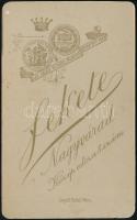 cca 1890 Szász-Coburg-Koháry Klotild (1846-1927) hercegnő, József főherceg felesége, keményhátú fotó...