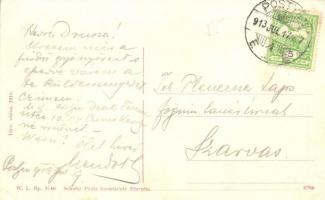 Pöstyén, Pistyan, Piestany; Park. W. L. Bp. 5746. Kiadja Schultz Paula / park (EK)