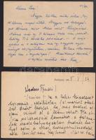 1941-1949 Fejléces levelezőlapok (Feuerstein Imre, Ujfalussy György, Petráss László, Szegő József Nagykanizsa, stb.), 6 db