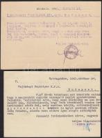 1941-1949 Fejléces levelezőlapok (Feuerstein Imre, Ujfalussy György, Petráss László, Szegő József Na...