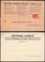 1941-1949 Fejléces levelezőlapok (Feuerstein Imre, Ujfalussy György, Petráss László, Szegő József Na...