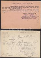 1941-1949 Fejléces levelezőlapok (Feuerstein Imre, Ujfalussy György, Petráss László, Szegő József Na...