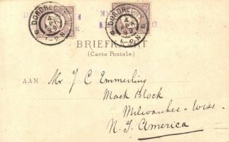 1899 (Vorläufer!) Haarlem, St. Elisabeths Gasthuis, Spaarne / castle, portrait of Wilhelmina of the ...