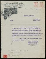 1926 Az Országos Magyar Gazdasági Egyesület fejléces levélpapírjára írt levél, rajta Somssich László (1874-1956) mezőgazdász aláírásával