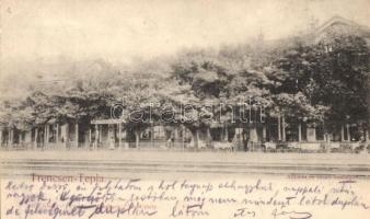 1912 Hőlak, Trencsén-Tepla, Trencianske Teplá; Vasútállomás és vasúti vendéglő, étterem. Kiadja az Excelsior Műintézet / railway station, railway restaurant (EK)