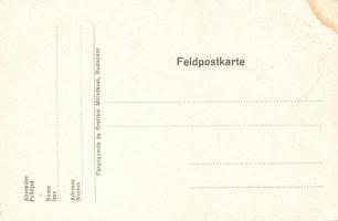 1914-1916 B.H.3. Feldpostkarte / 3. Bosznia-Hercegovinai hadsereg emléklapja, tábori postai levelező...