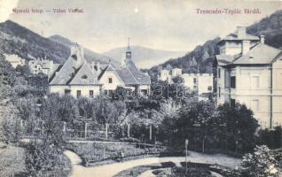 Trencsénteplic, Trencianske Teplice; Nyaraló telep. Kiadja Weisz R. / Villen Viertel / villas (Rb)