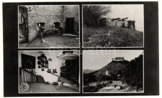 Krasznahorkaváralja, Krásnohorské Podhradie; Bebek ágyúk, Fegyvertár, Lőrések ágyúkkal, vár. Kiadja Fuchs József, Varjú felvétele / castle, cannons, interior