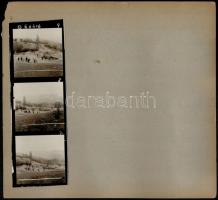 cca 1950-1960 Tabáni munkálatok, Bojár Sándor felvételei, sajtófotók felirattal, papírlapra ragasztv...