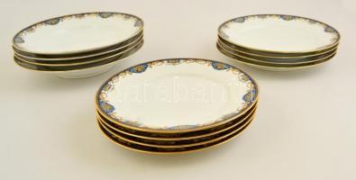 11 db Limoges francia porcelán tányér. matricás, jelzett, hibátlan d: 22 cm