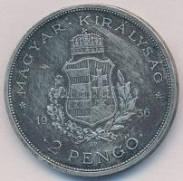 1936. 2P Ag "Liszt Ferenc" T:2 patina 
Adamo P7.3