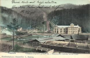 1905 Resica, Resita; Villamos központ a Länd-en. Braumüller L. kiadása / Elektrische Centrale bei der Länd / electricity station of the mine