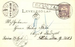 1902 Resica, Resita; Templom tér, Weiss Adolf Kiadása / Kirchenplatz / church square