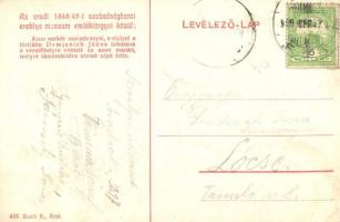 Arad, az aradi 1848-49-es szabadságharci ereklyemúzeum emléktárgyai közül: azon szekér maradványai, ...