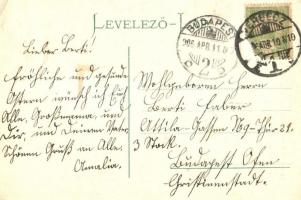 1906 Versec, Werschetz, Vrsac; Vízesés kirándulókkal. Özv. Kirchner I.E. kiadása / Wasserfall / wate...