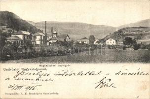1905 Nagyszabos, Nagyszlabos, Slavosovce; papírgyár / paper factory