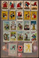 Közel 300 klf német levélzáró lapokra ragasztva, ebből kb 60 db sérült