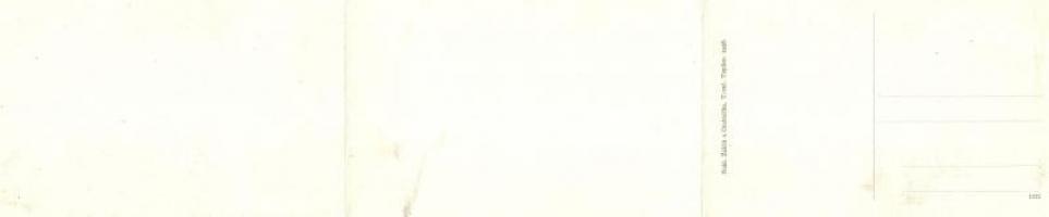 Trencsénteplic, Trencianske Teplice; Három részes panorámalap, kézzel festett / 3-tiled panoramacard...