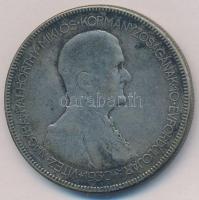 1930. 5P Ag "Horthy jobbra" T:3 patina Adamo P8