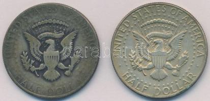Amerikai Egyesült Államok 1967-1968. 1/2$ Ag "Kennedy" (2xklf) T:2 patina 
USA 1967-1968....