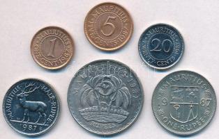 Mauritius 1987. 1c-5R (6xklf) T:1-
Mauritius 1987. 1 Cent - 5 Rupees (6xdiff) C:AU