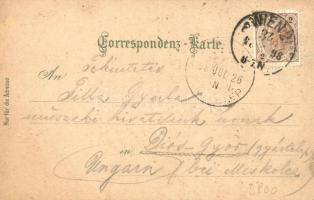 1898 Vienna, Wien; Weber's Csárda Präter / restaurant interior. Kunstanstalt Karl Schwidernoch ...