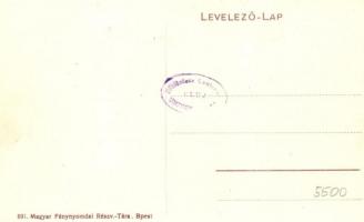 Bánréve, Gróf Serényi Béla kastély, Vasútállomás, vasutasok. Art Nouveau iniciálés díszítés