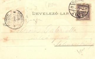 1901 Budapest, Nemzeti múzeum, Bazilika, Erzsébet főút, Ferenc József tér. Ottmar Zieher Art Nouveau...