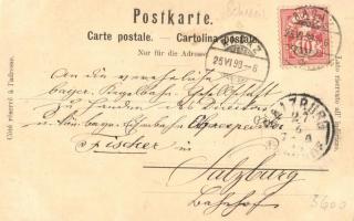 1898 Taminaschlucht. Auch eine Heilquellen Wirkung / Merveilleux effet de la scucre bienfaisante. F....